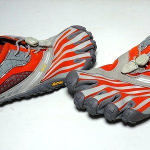 Vibram Fivefingers Spyridon LS Women Hiking Shoes Orange/Grey Size 37 (US 7-7.5)